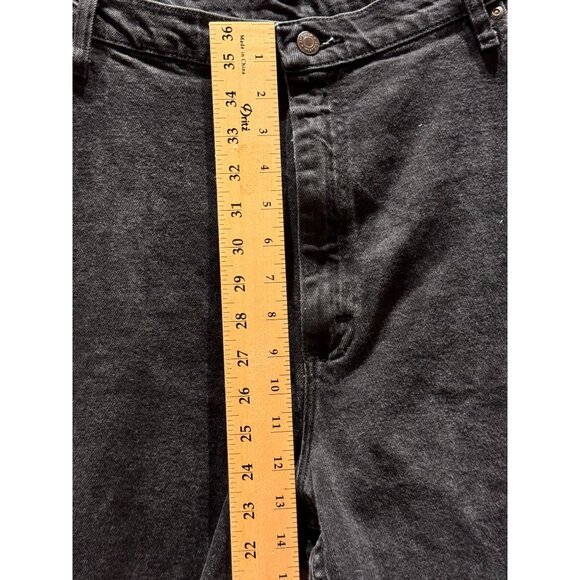 Mens Wrangler Big & Tall 42x32 Black Denim Jeans Western Cowboy Style - Picture 5 of 9